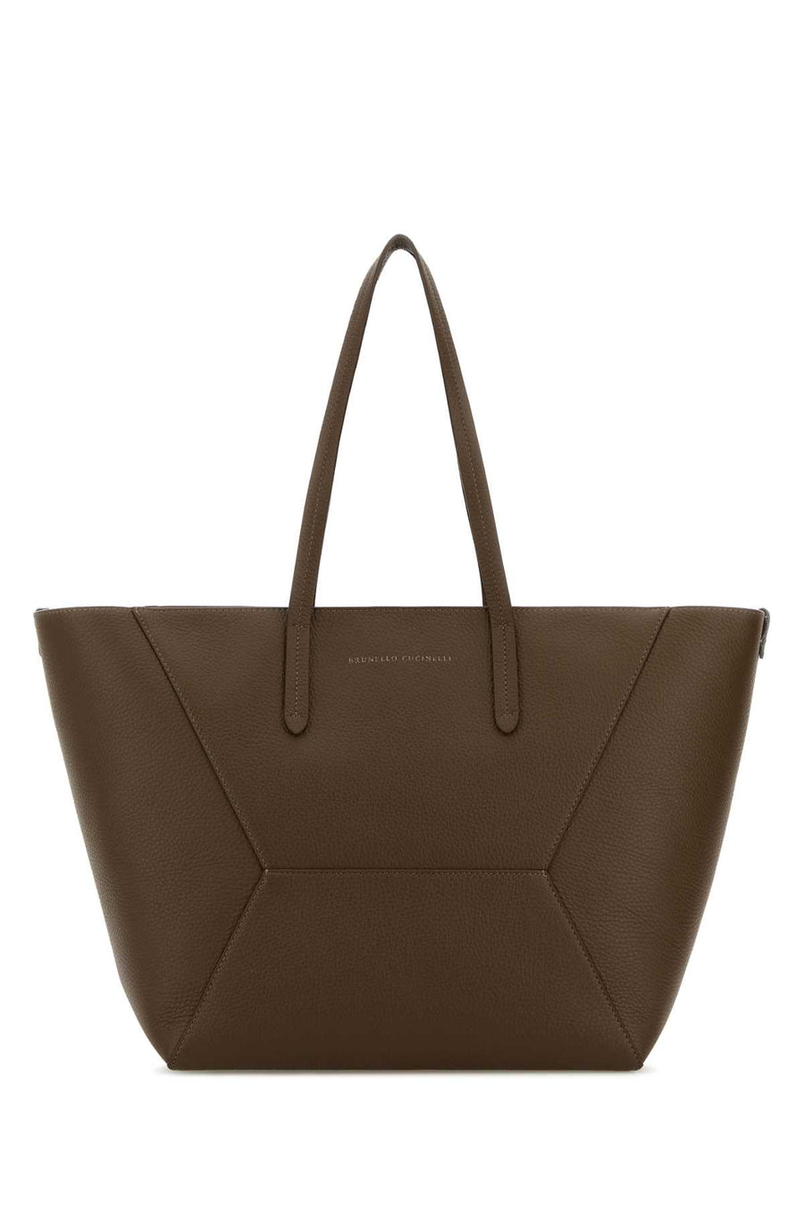 Brunello Cucinelli Exterior: 100% Leather tote bag in brown