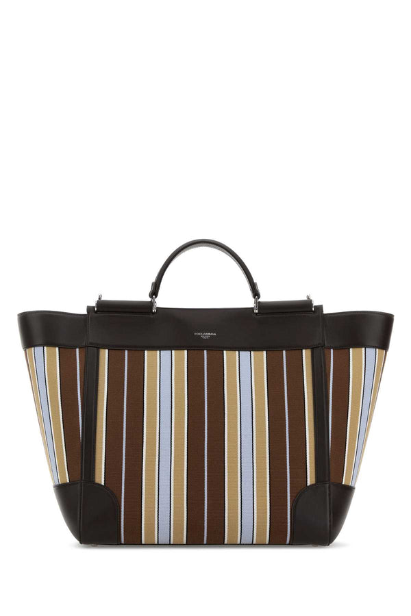 Dolce & Gabbana Exterior: Fabric top handle bag in black