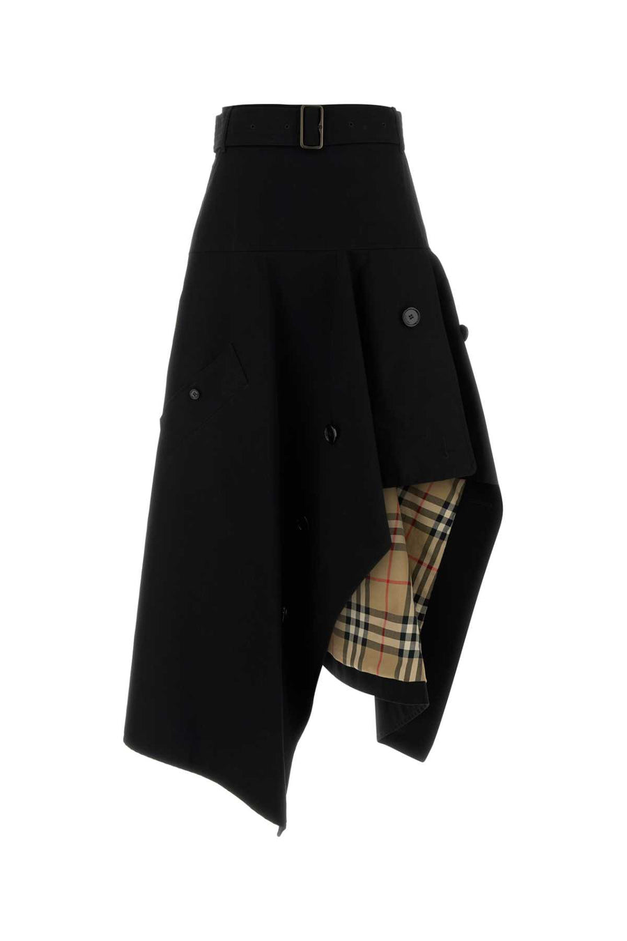 Black Gabardine Skirt Gonne