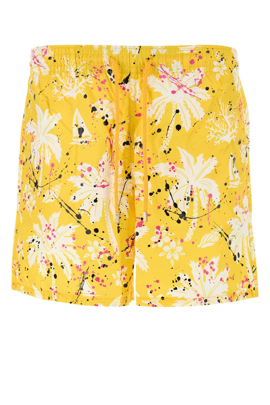 Palm Angels X Vilebrequin Bagno Exterior: 100% Recycled nylon; Lining: 100% Recycled nylon swim shorts in yellow