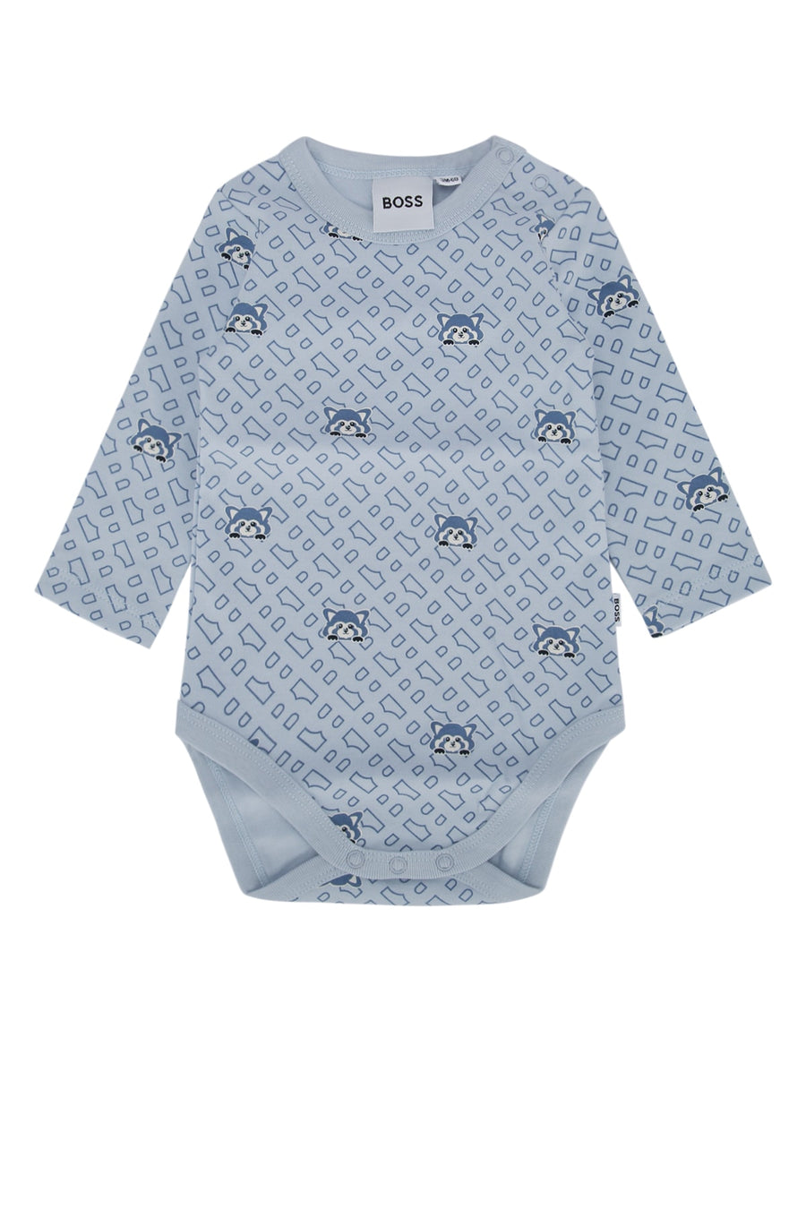 Boss Kids 100% cotton; trimming: 95% cotton bodysuit in blue
