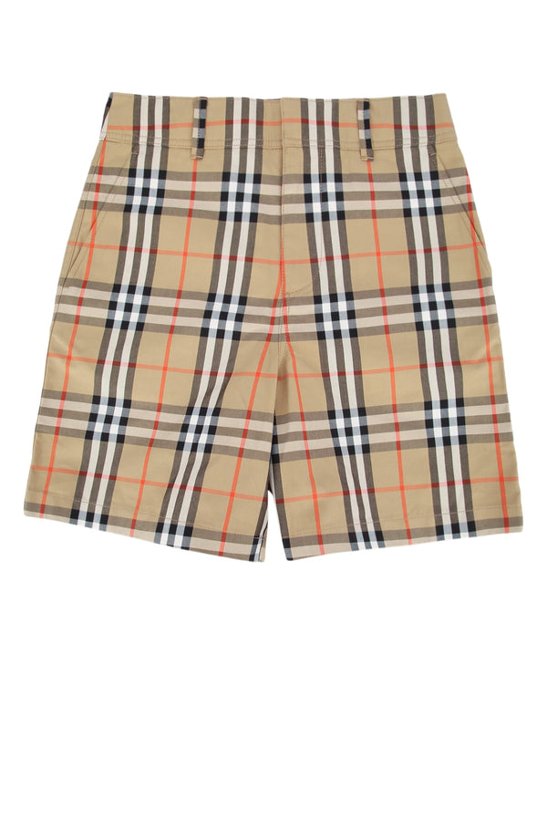 Burberry Jr Oscar 100% cotton chino shorts in beige