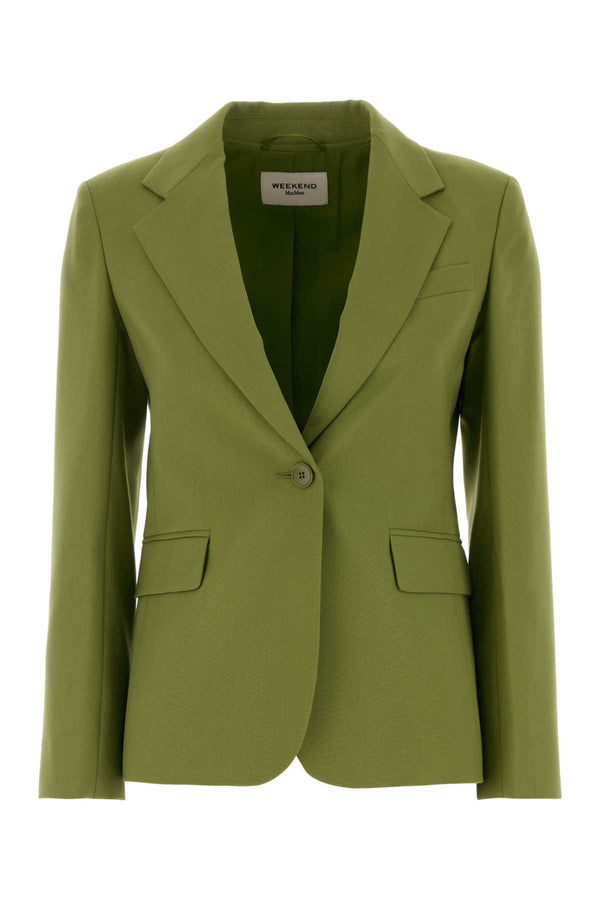 Weekend Monopetto Exterior: 100% Virgin wool; Lining: 100% Polyester blazer in green