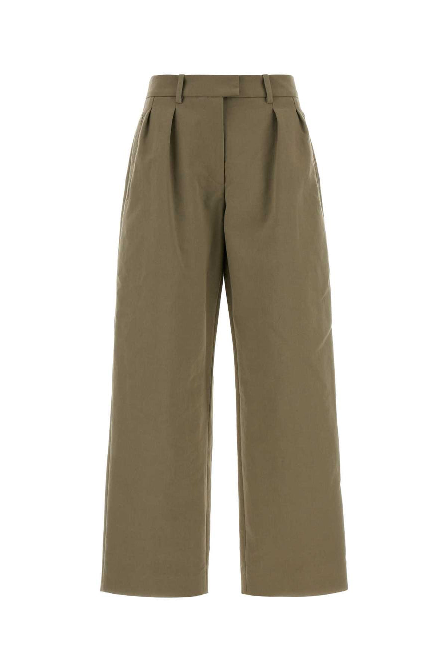Khaki Exterior: Cotton Pantaloni