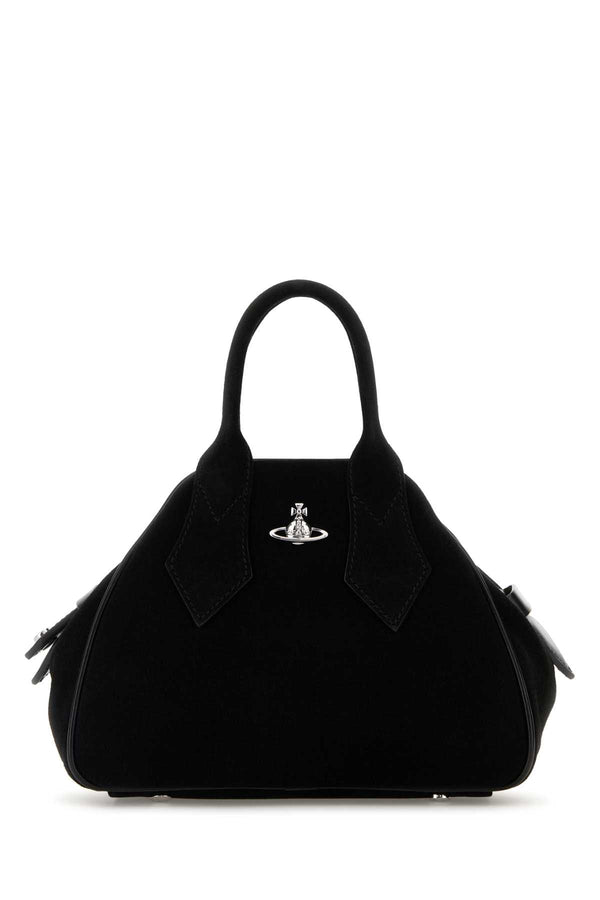 Vivienne Westwood Exterior: 100% Calf top handle bag in black