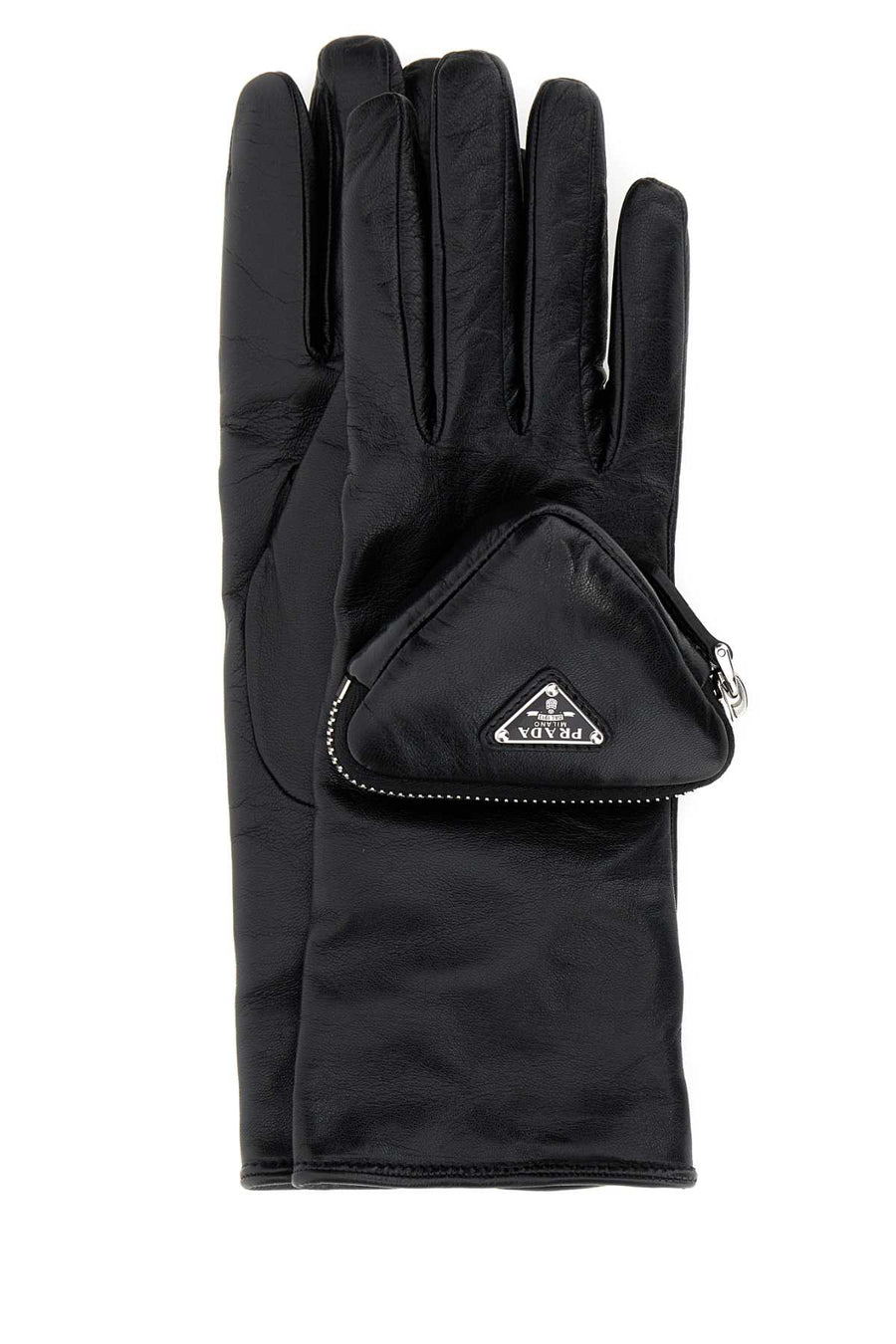 Prada Exterior: 100% Lamb. Lining: 100% Cashmere gloves in black