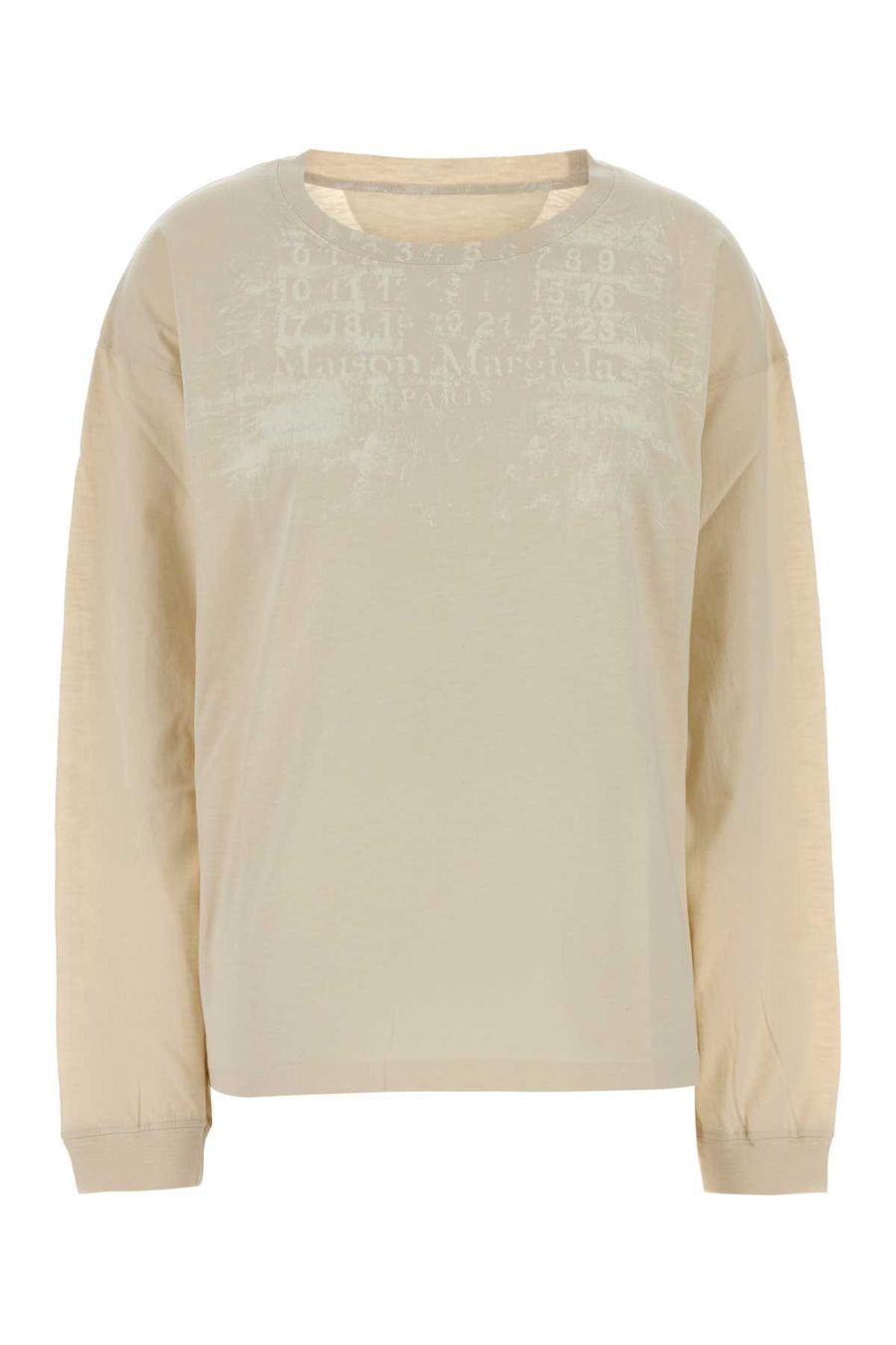 Maison Margiela Longsleeve 100% Cotton sweatshirt in cream
