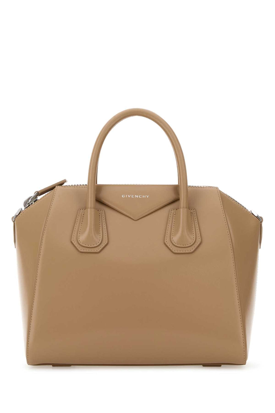 Givenchy Exterior: 100% Calf; Lining: 90% Cotton top handle bag in beige