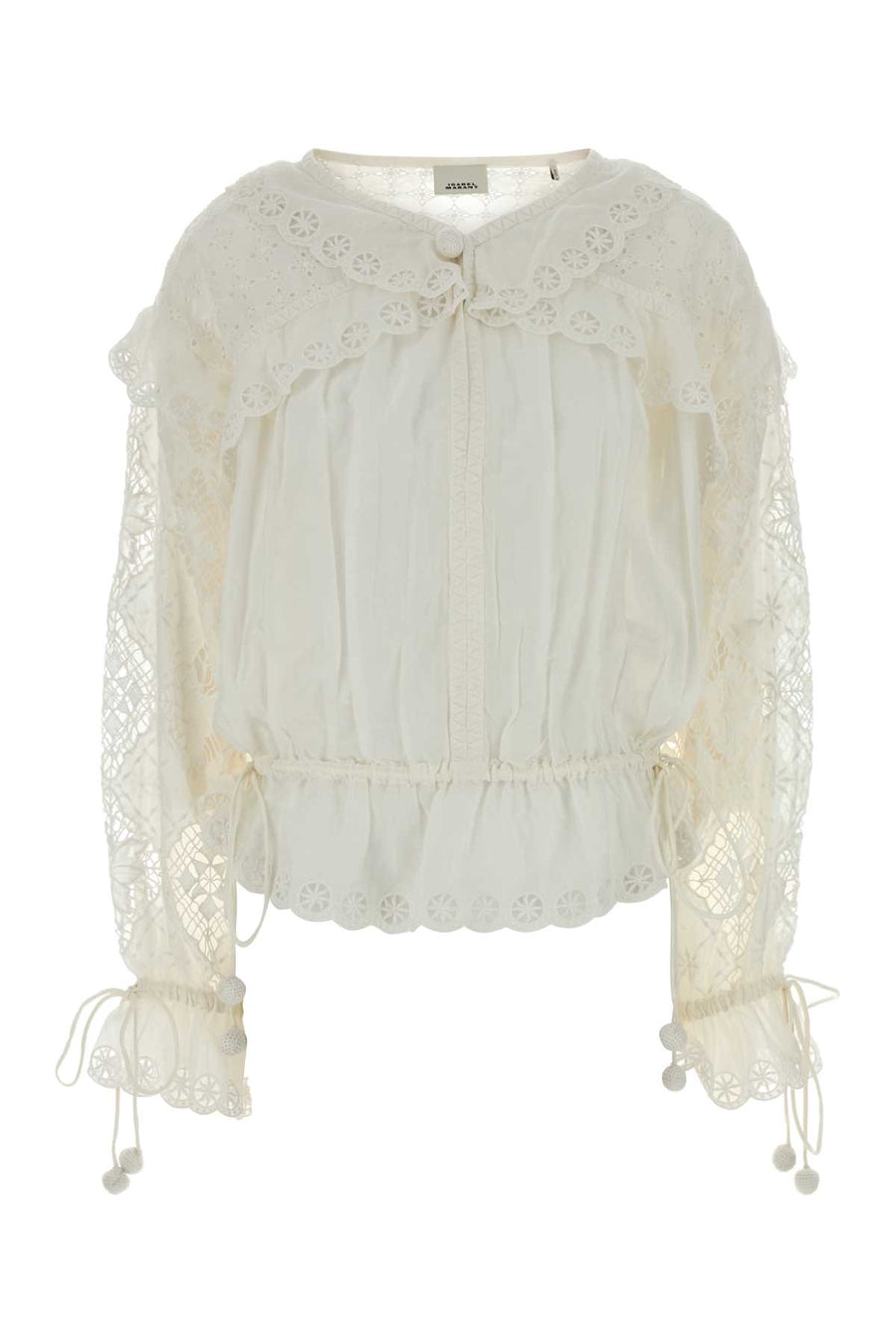 Isabel Marant 73% Cotton 27% Silk blouse in white