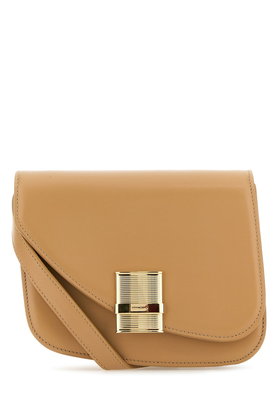 Ferragamo Ligcamligcam 100% calf with 85% lamb lining shoulder bag in beige