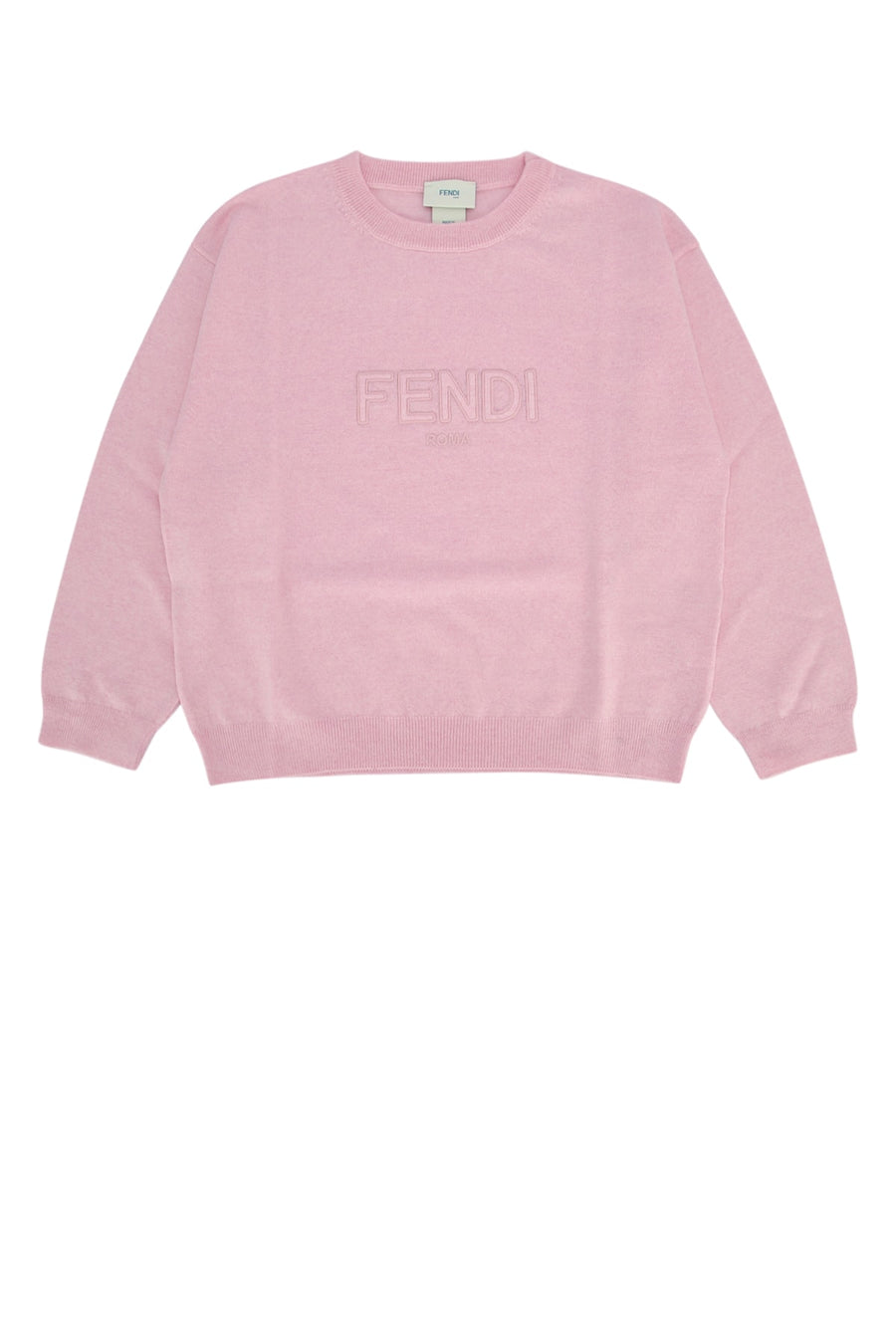 Fendi Kids Light 100% Wool; embroidery 100% Polyester sweater in pink