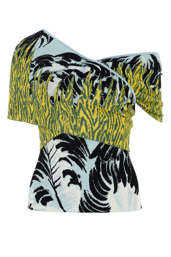 Bottega Veneta 95% Viscose 4% Nylon 1% Elastane blouse in yellow