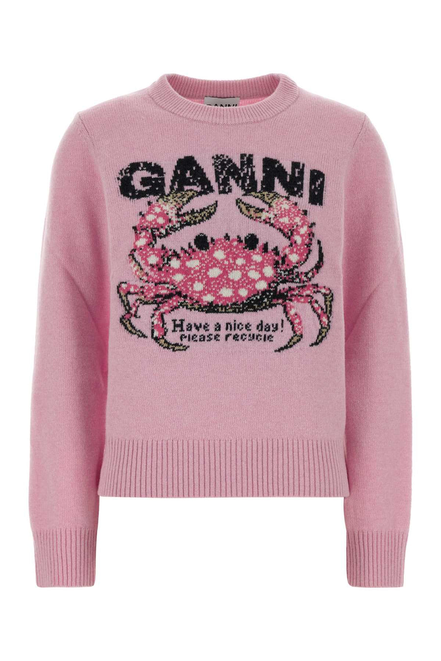 Ganni Wool 45% Wool sweater in pink