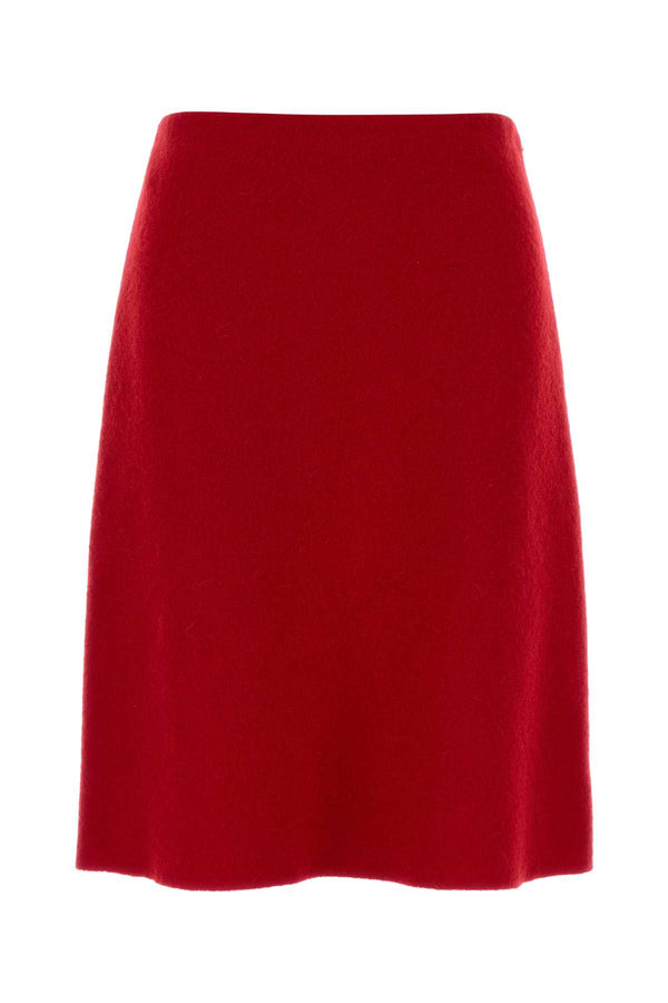 Miu Miu 80% Wool skirt in red