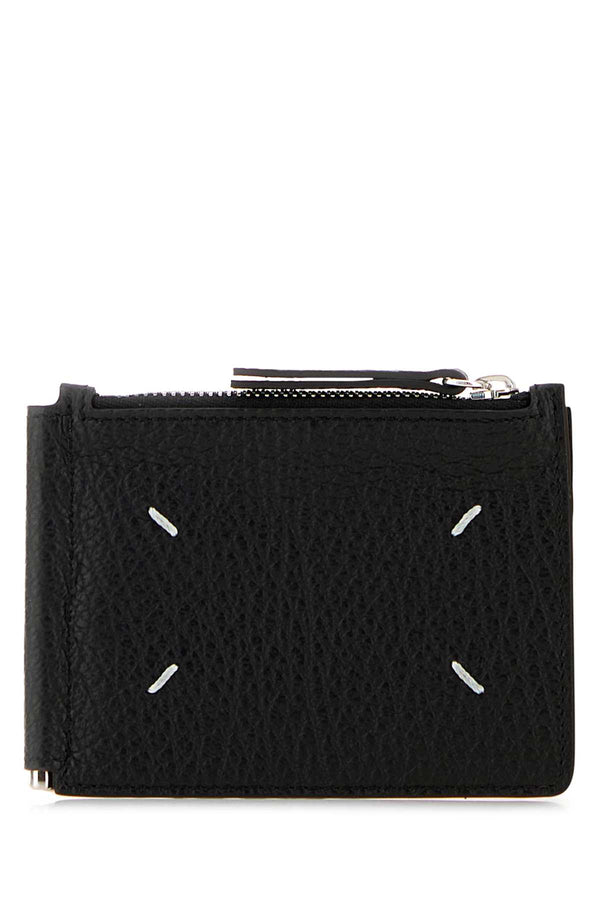 Maison Margiela Slim Leather (100%) wallet in black