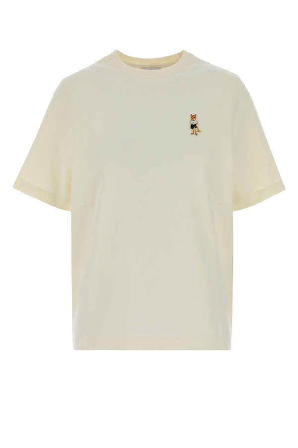 Maison Kitsune Comfort 100% Organic cotton t-shirt in beige
