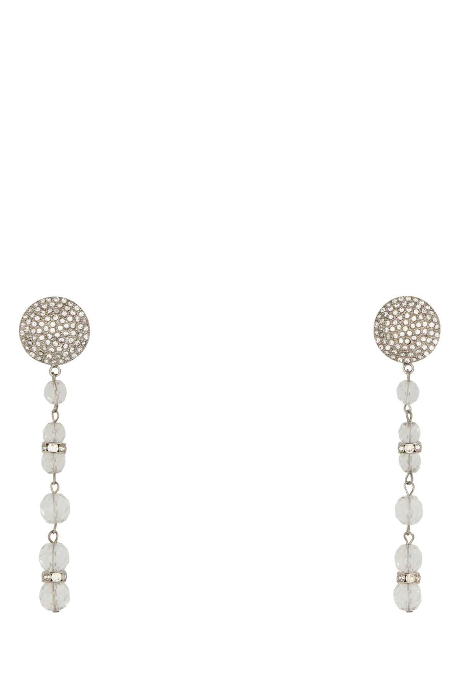 Embellished Metal Earrings Crysilver Orecchini