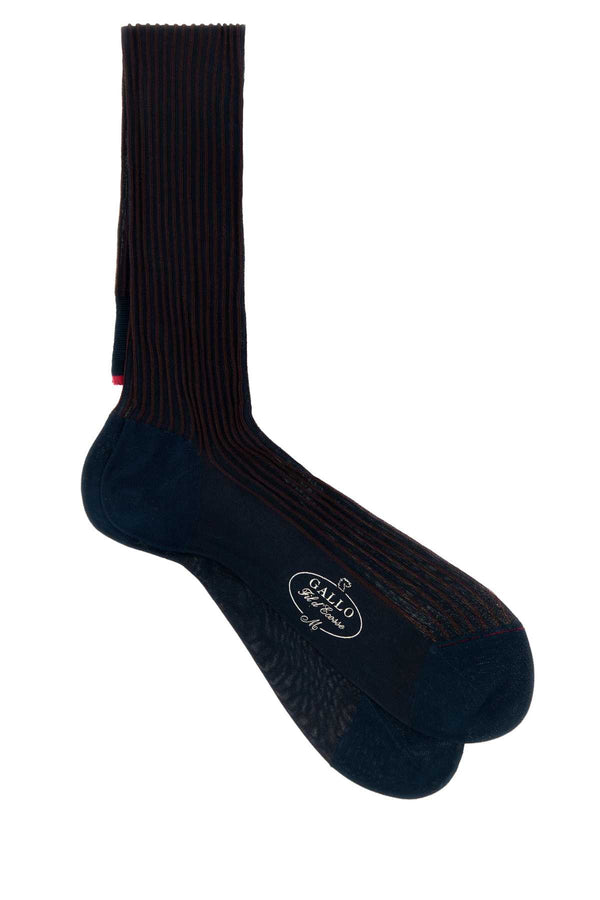 Gallo Mezza 100% Cotton socks in navy