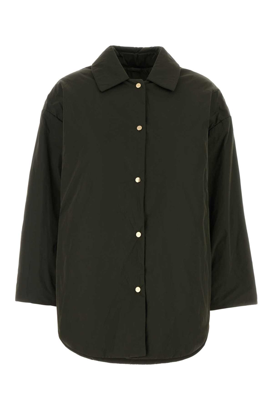 Olive Green Polyester Carlotta Padded Jacket Dark Kakhi Piumini