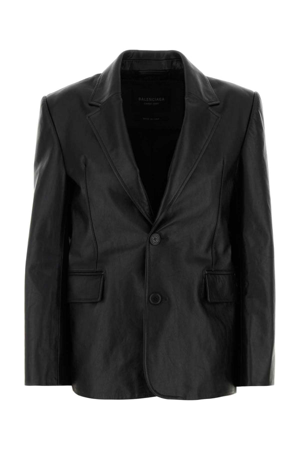 Balenciaga Jacket Cowhide 100% blazer in black