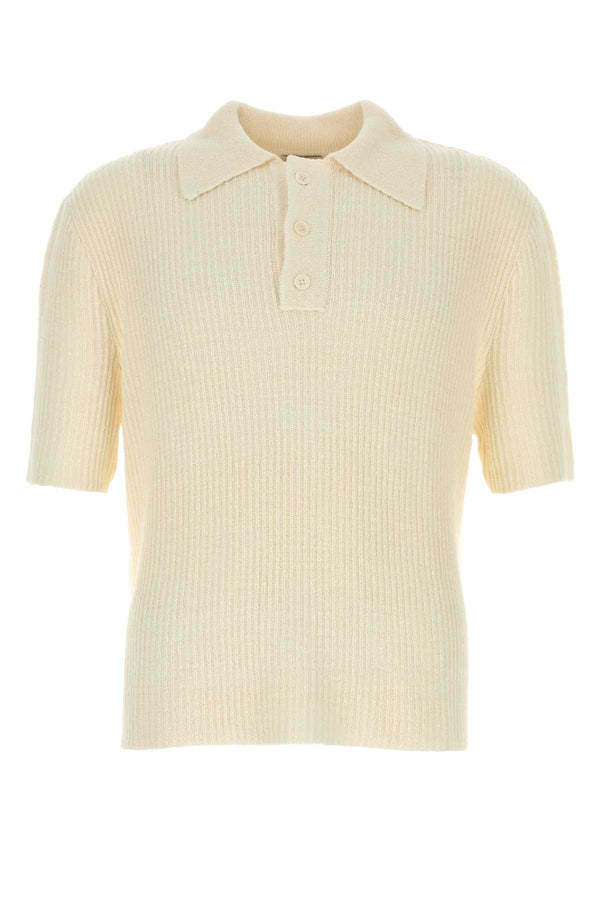 Le Kasha Polo 100% Organic linen polo shirt in cream