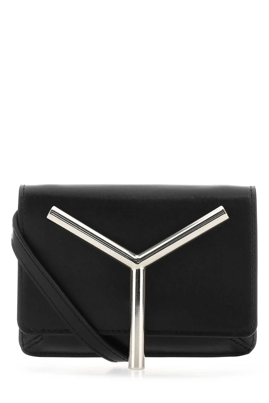 Y Project Exterior: 100% Leather crossbody bag in black