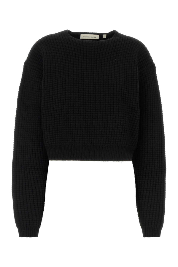 Fear Of God Essential Heavy 70% Polyester sweater in black