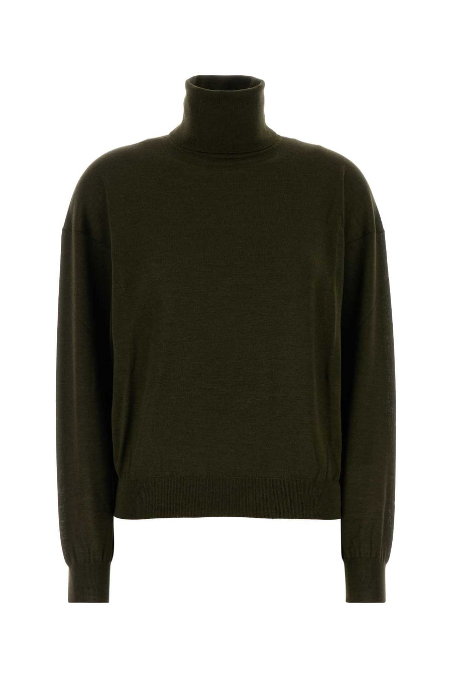 Saint Laurent Roule 35% Cashmere 35% Wool 30% Silk sweater in green