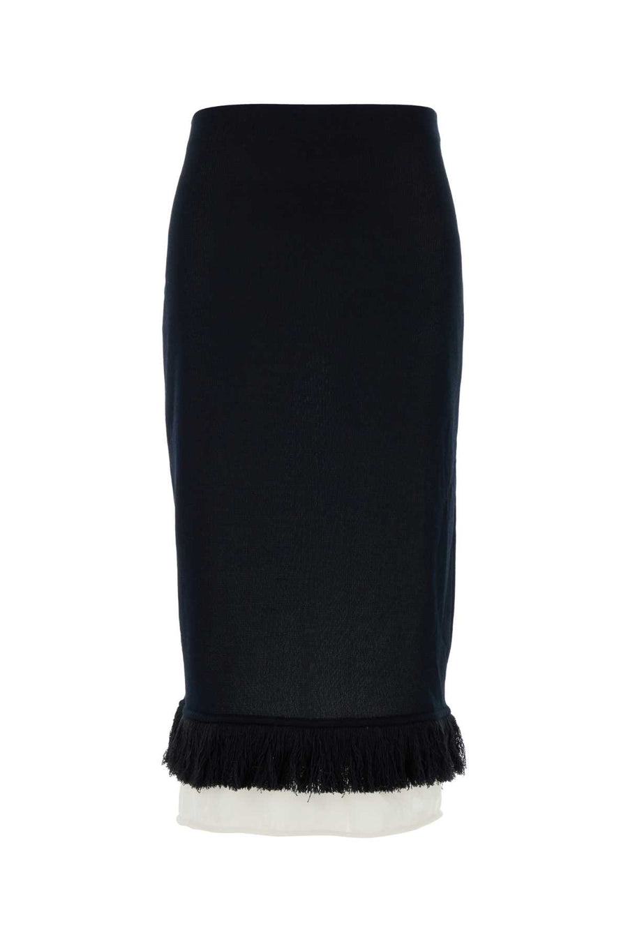 Bottega Veneta Exterior: 100% Silk skirt in black