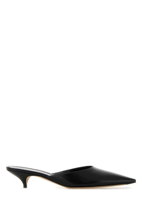 The Row Kitten Exterior: 100% Leather mule in black