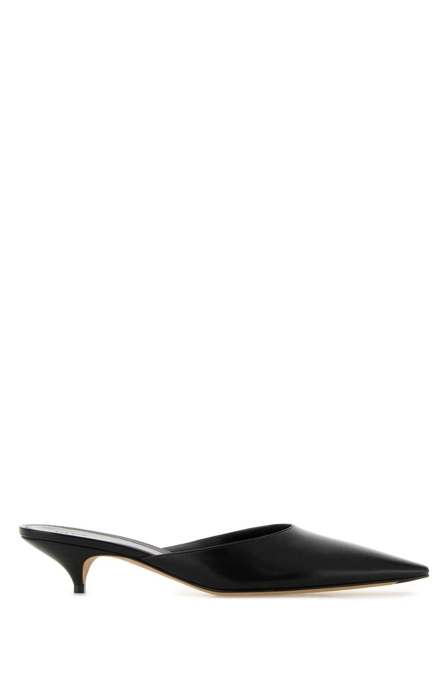 The Row Kitten Exterior: 100% Leather mule in black