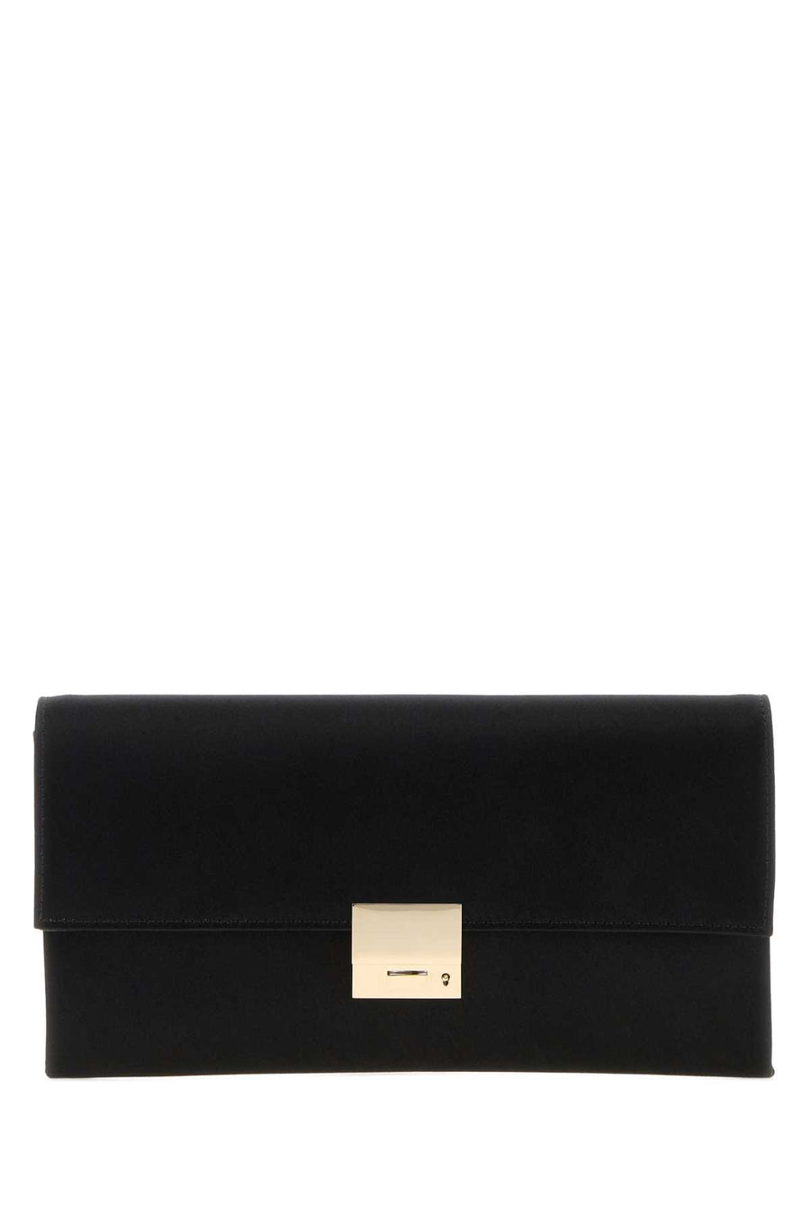 Tom Ford Exterior: 100% Fabric; Lining: 100% Leather; Finishing: Golden metal wallet in black