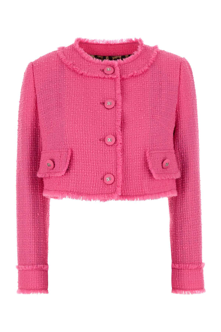 Dolce & Gabbana Tweed Exterior: 93% Wool blazer in pink