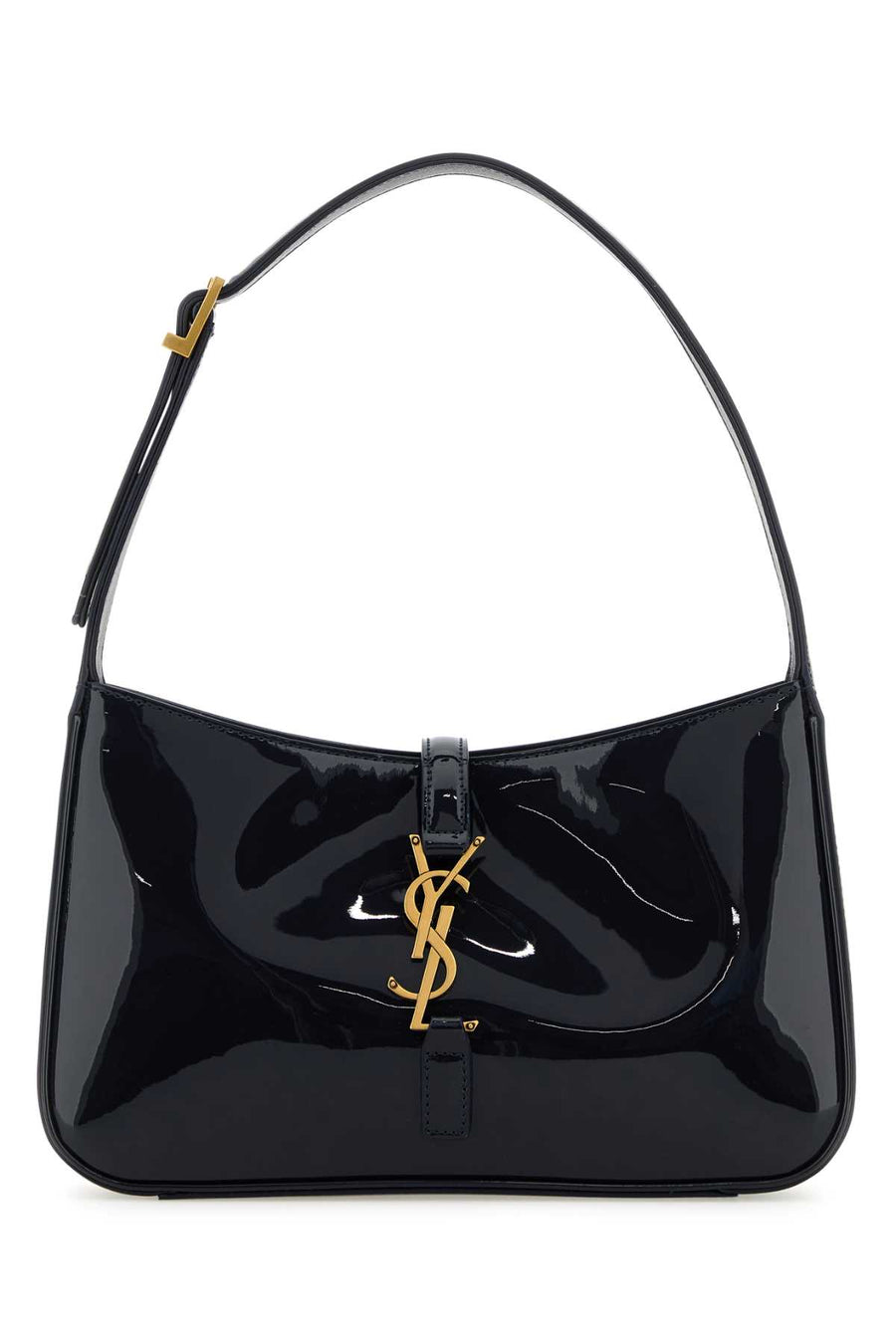 Saint Laurent Exterior: 100% Calf; Lining: 100% Suede; Finishing: Antiqued golden metal shoulder bag in black