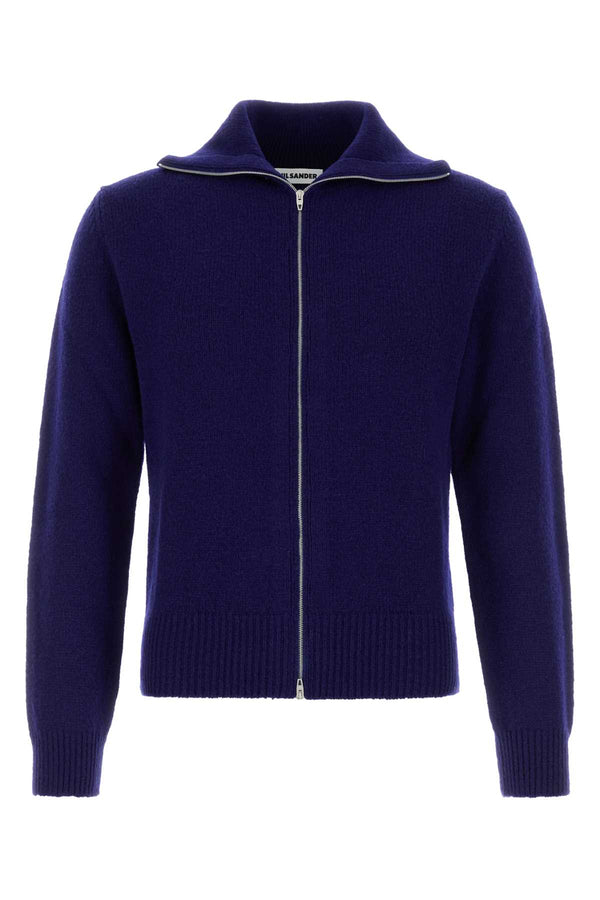 Jil Sander 97% Wool cardigan in navy