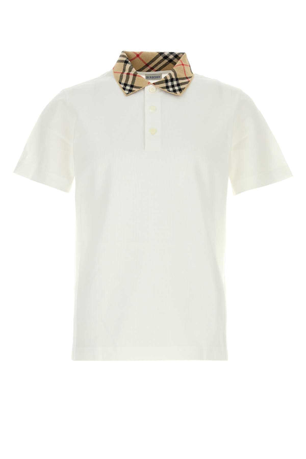 Burberry 100% Cotton polo shirt in white