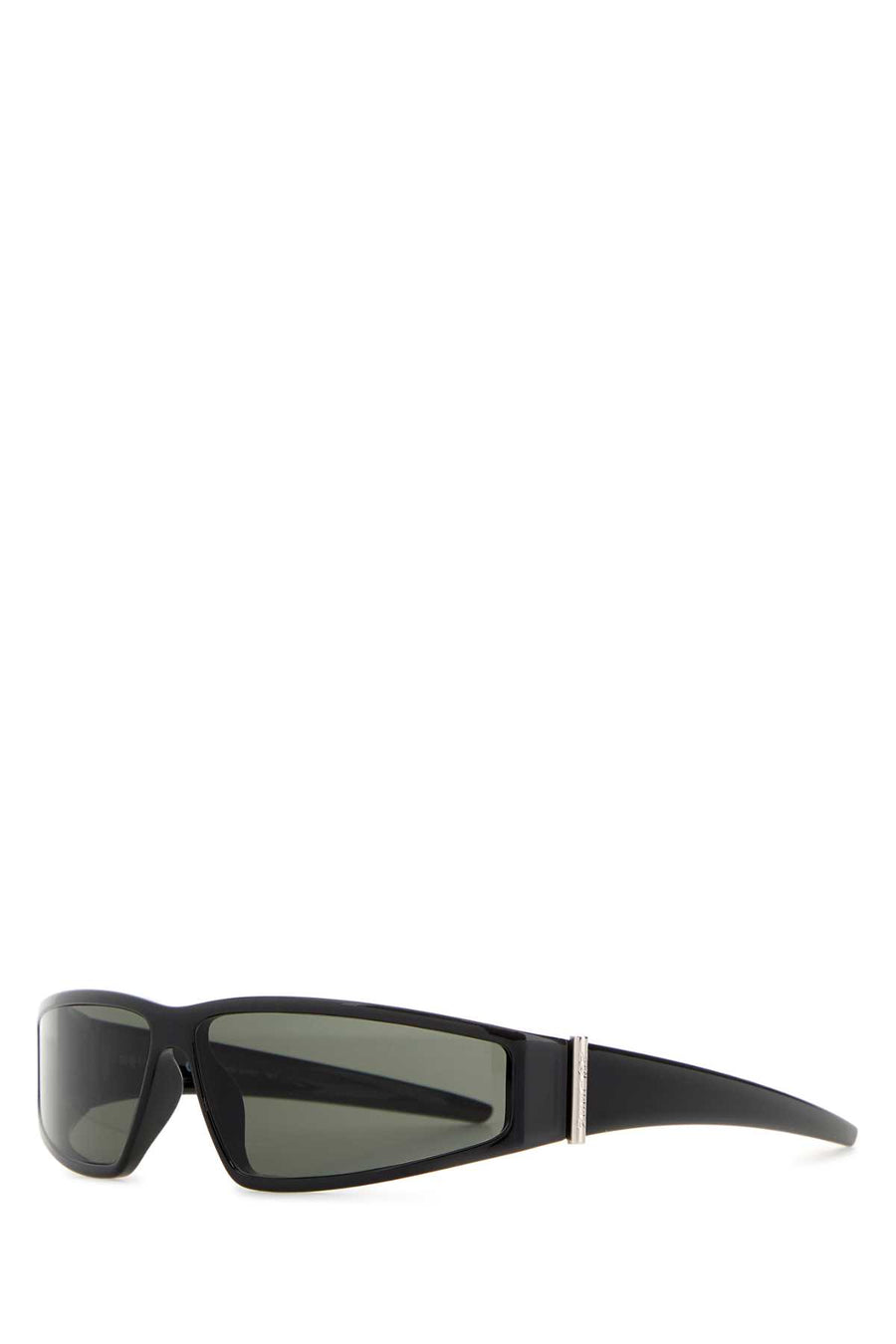 Alexander McQueen AM0490S Acetate frame; silver metal finishing sunglasses in black