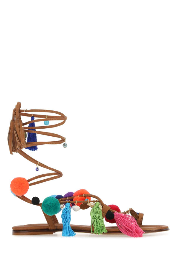 Alameda Turquesa Exterior: Synthetic leather sandal in multicolor