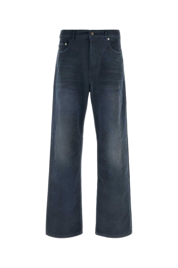 Balenciaga Knee 65% polyester jeans in navy