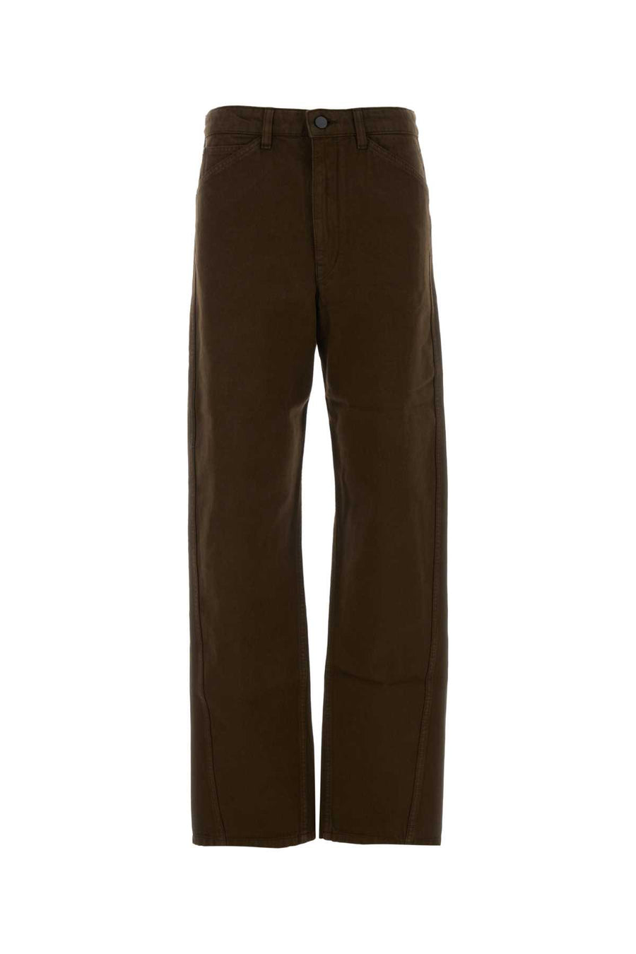 Lemaire Pockets 100% Cotton trousers in brown