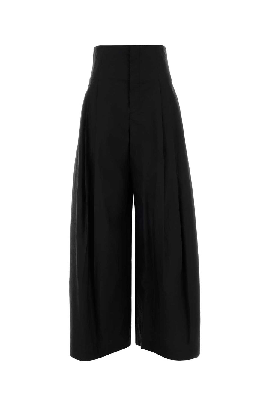 Brunello Cucinelli Palazzo 75% Cotton 25% Nylon trousers in black