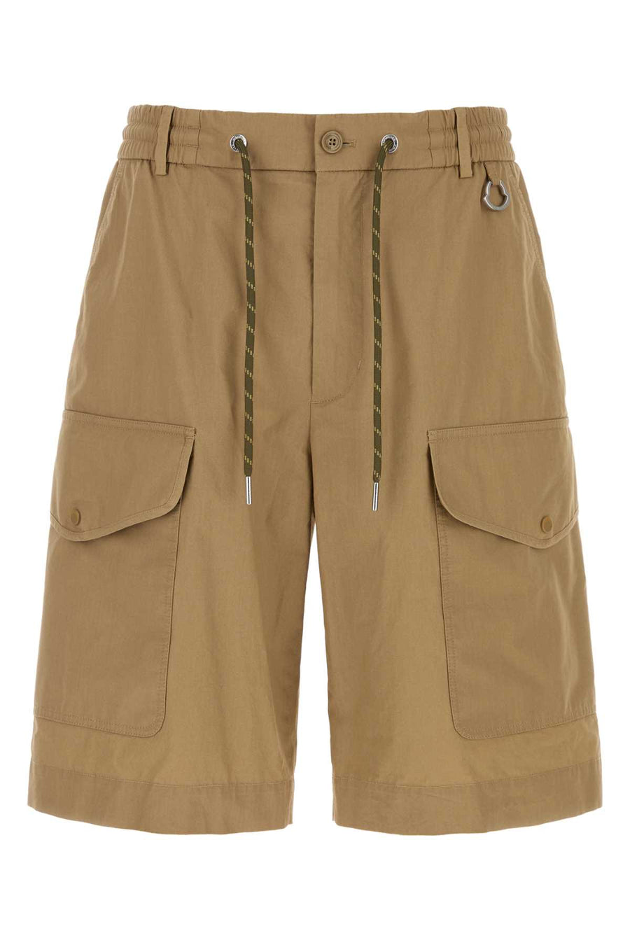 Moncler 100% Cotton bermuda shorts in beige