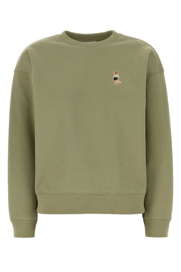 Maison Kitsune Comfort 100% Organic cotton; Rib: 98% Organic cotton sweatshirt in green