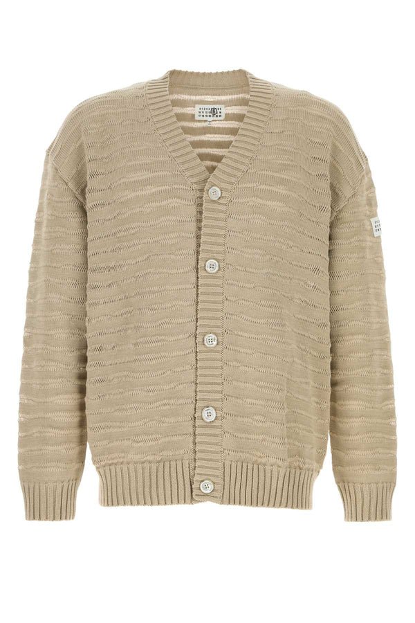 MM6 Maison Margiela 100% Cotton cardigan in beige