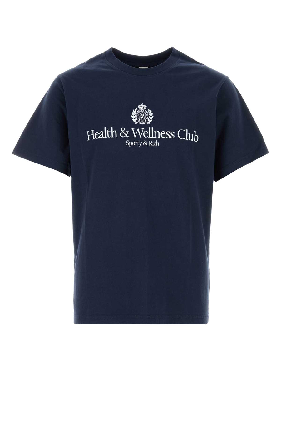 Sporty & Rich Crest 100% Cotton t-shirt in navy