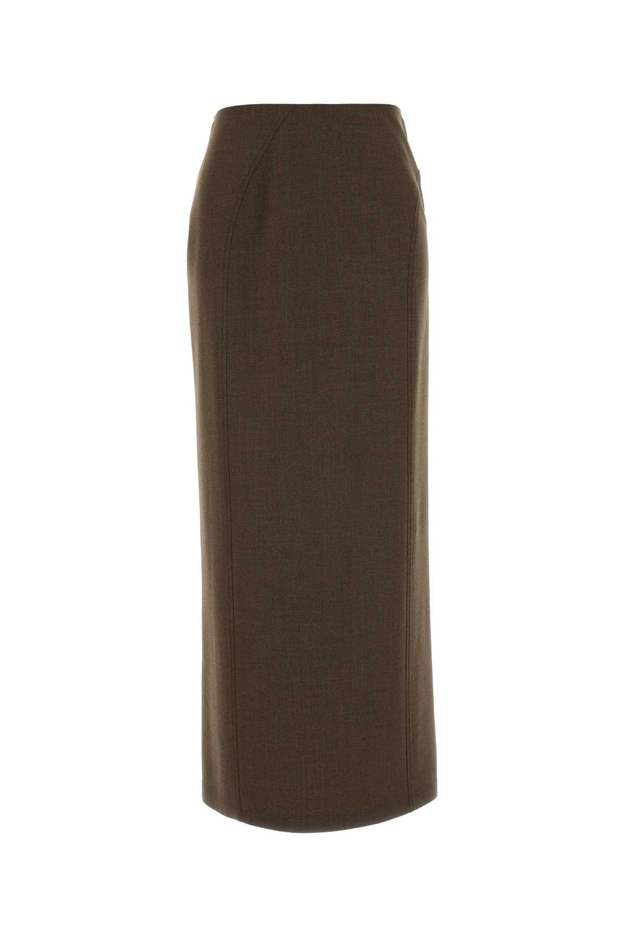 Jil Sander 94% Virgin wool skirt in brown