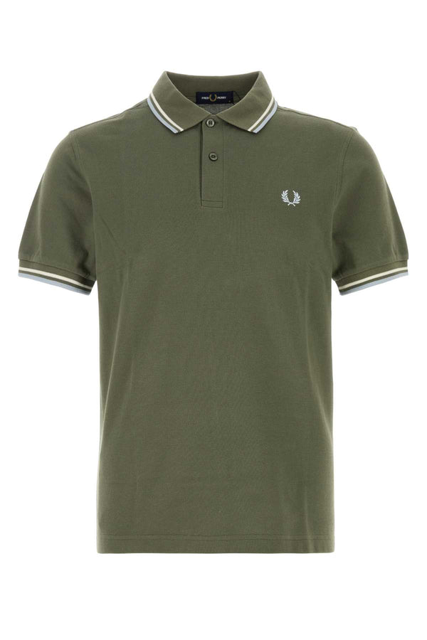 Fred Perry Twin 100% Cotton polo shirt in green