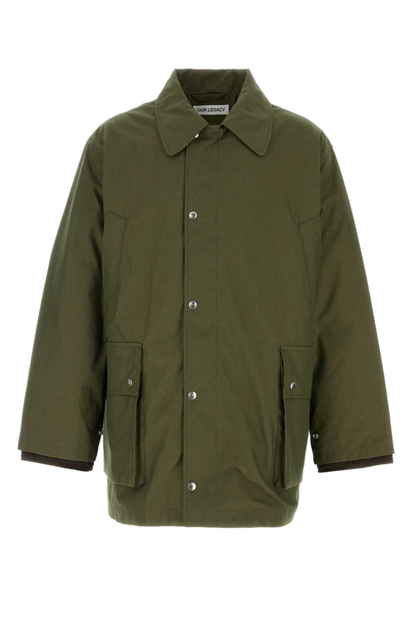 Our Legacy Jacket Exterior: 80% Cotton 20% Polyester; Lining: 100% Polyester jacket in green