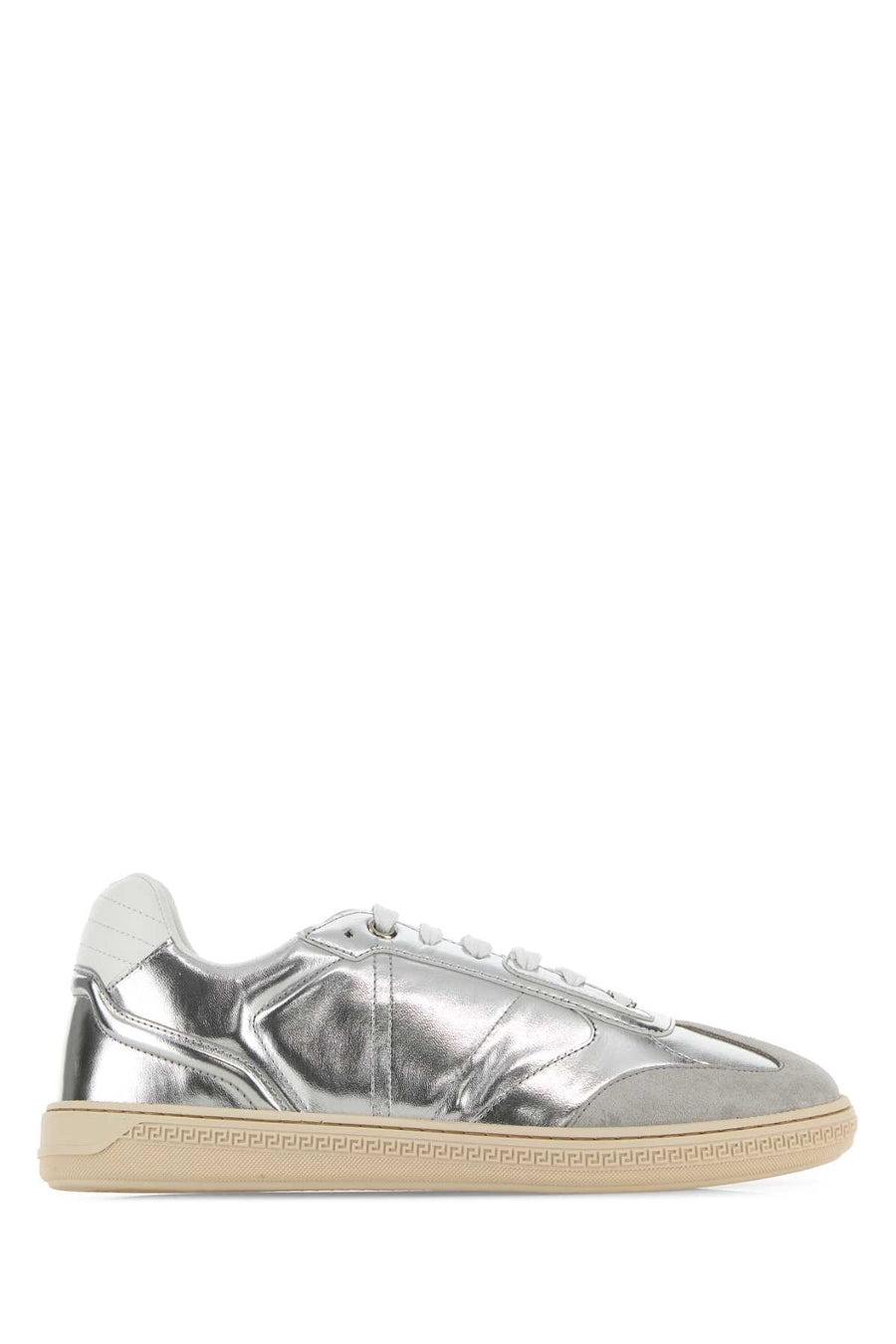 Versace Free Exterior: 100% Calf sneaker in silver