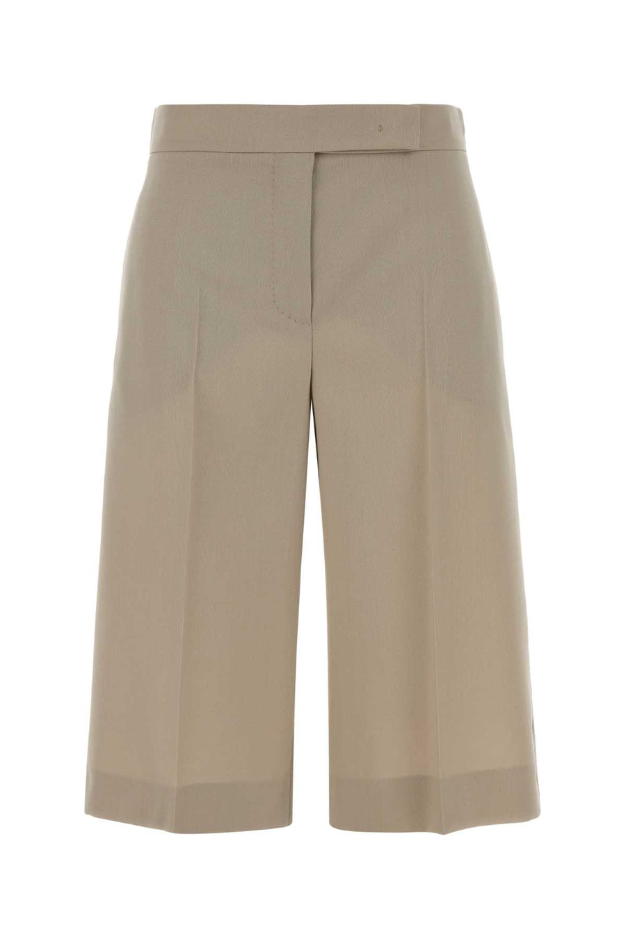 Max Mara 71% Virgin wool bermuda shorts in beige